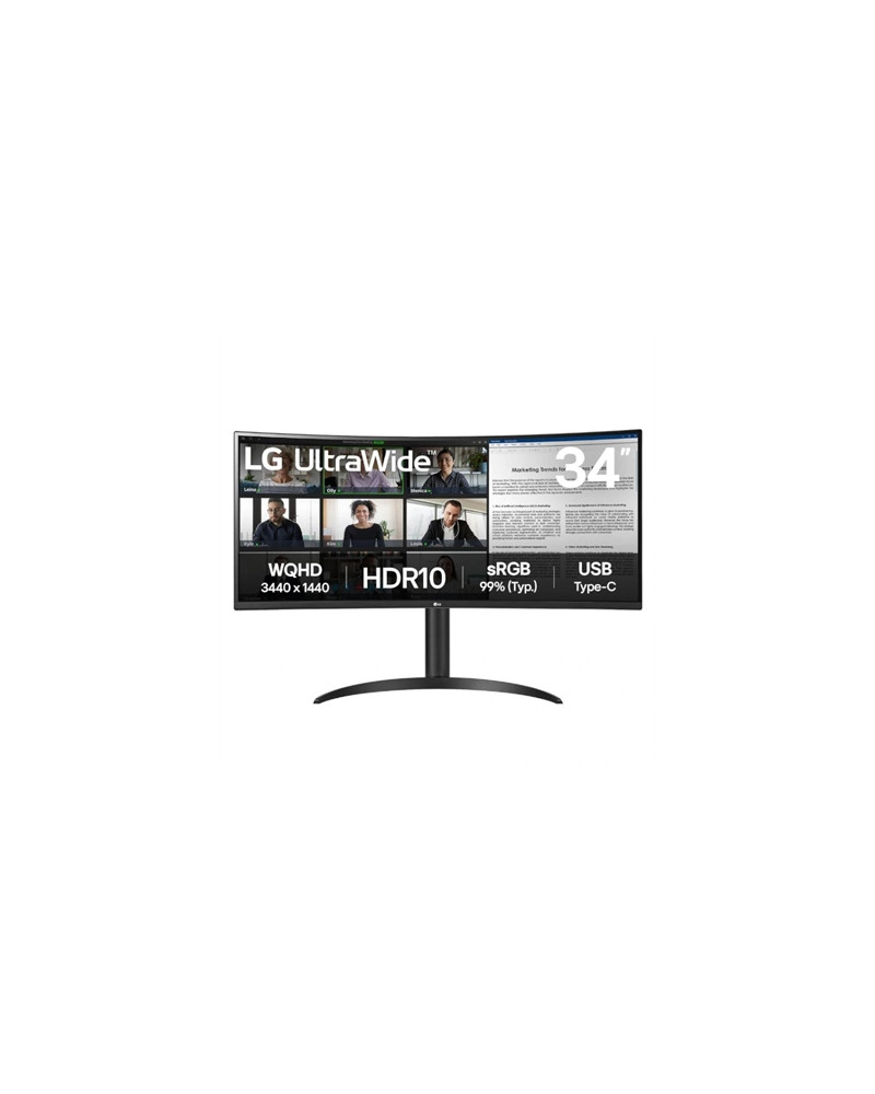 LG 34WR50QK-B monitor 34" WQHD 2xHDMI DP curvo