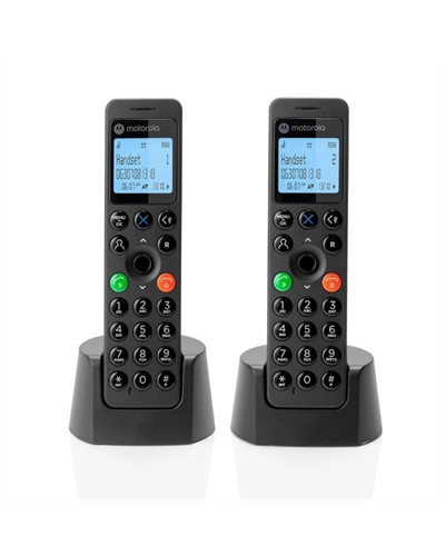 MOTOROLA DOT202 teléfono DECT DUO Negro