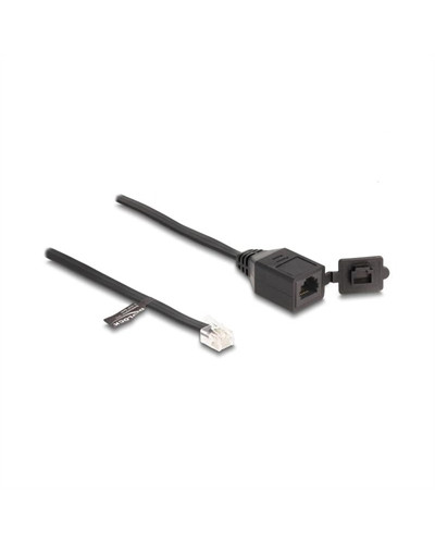Delock Cable RJ11 macho a RJ11 hembra con tapa