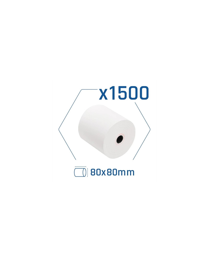 Pack 1500 rollos papel térmico sin BPA 80x80mm