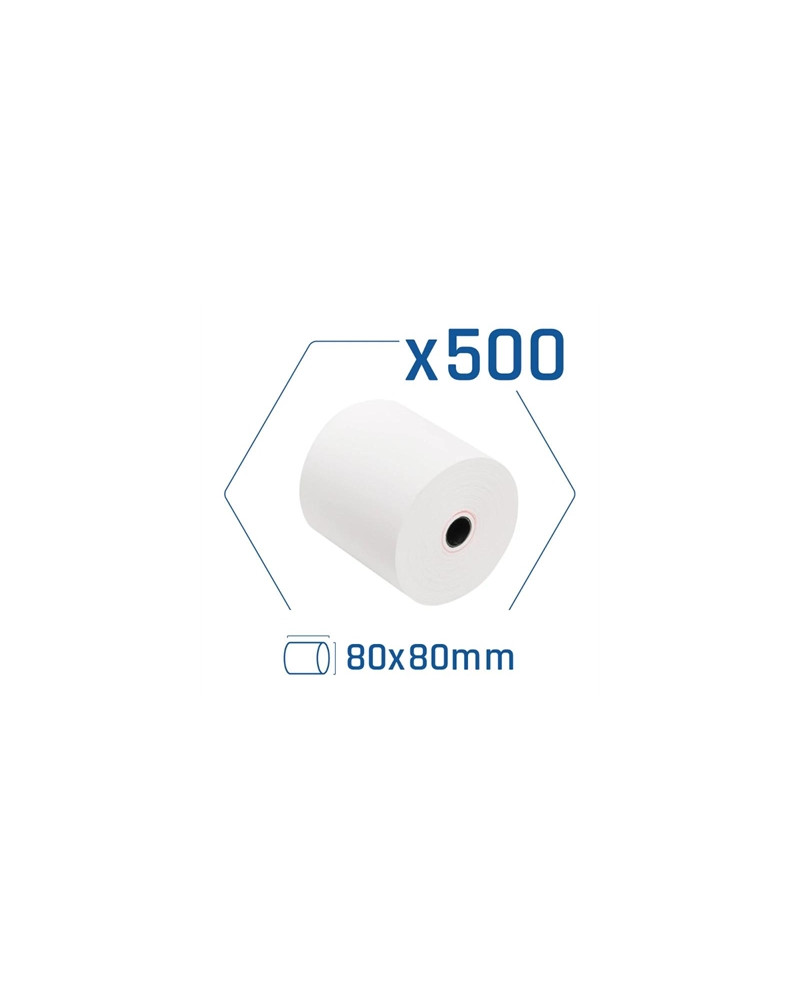 Pack 500 rollos papel térmico sin BPA 80x80mm