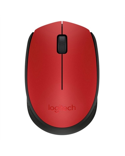 Logitech M171 Ratón Inalámbrico 1000 dpi Neg/Rojo