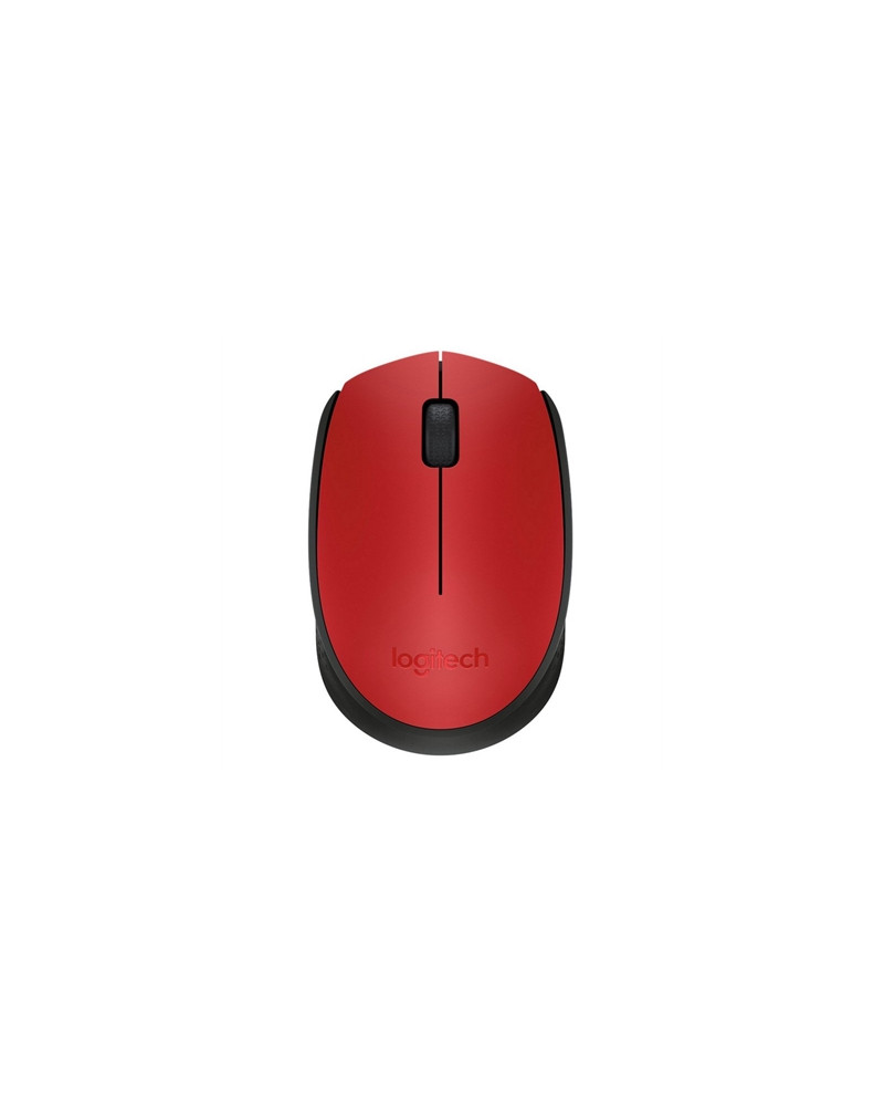 Logitech M171 Ratón Inalámbrico 1000 dpi Neg/Rojo