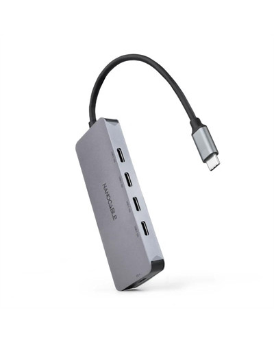 Nanocable HUB USB-C/M a 4xUSB-C/H + USB-C PD 100W