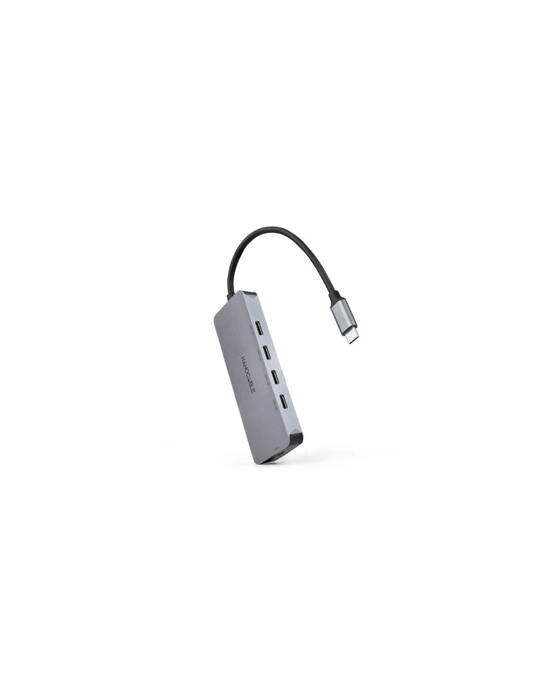 Nanocable HUB USB-C/M a 4xUSB-C/H + USB-C PD 100W