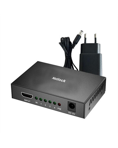 Netlock Splitter HDMI 4K/30Hz de 4 puertos
