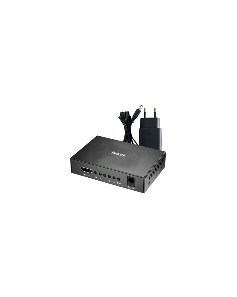 Netlock Splitter HDMI 4K/30Hz de 4 puertos