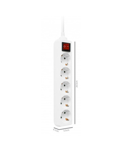 EWENT EW3916  Regleta 5 Tomas / 1 interruptor 1.5m