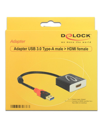 Delock Adaptador USB 3.0 tipo-a Macho/ Hdmi Hembra