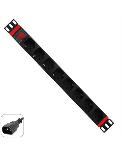 WP Regleta 19" 8 Tomas Schuko On/Off switch