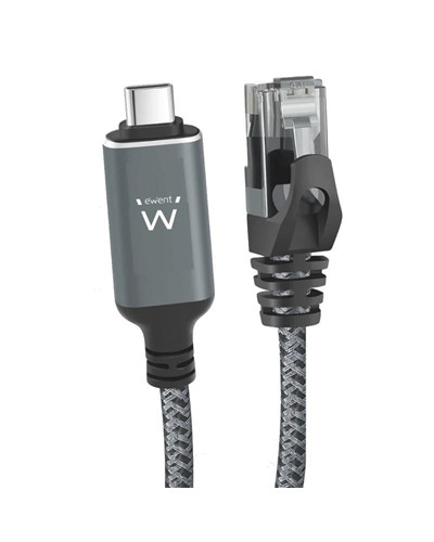 EWENT Cable USB-C 3.1 A RJ45 CAT6 FTP, 1Gbps, 2m