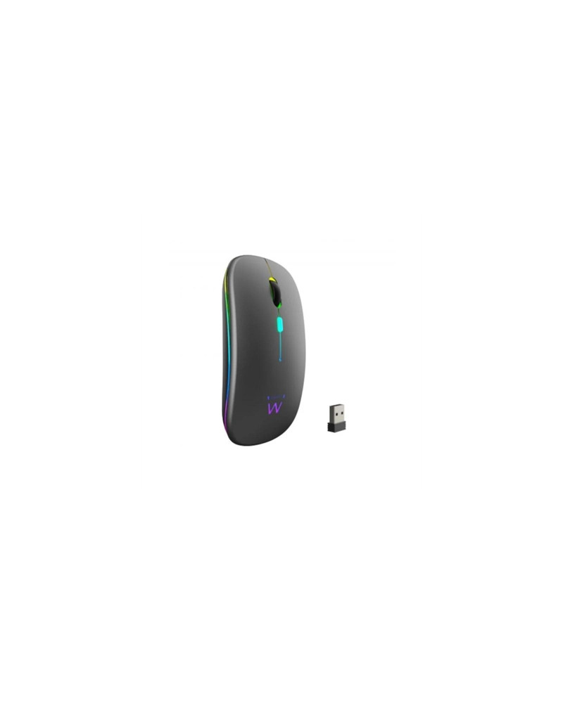EWENT Ratón Inalámbrico Recarg. Dual  BT/WIFI, RGB