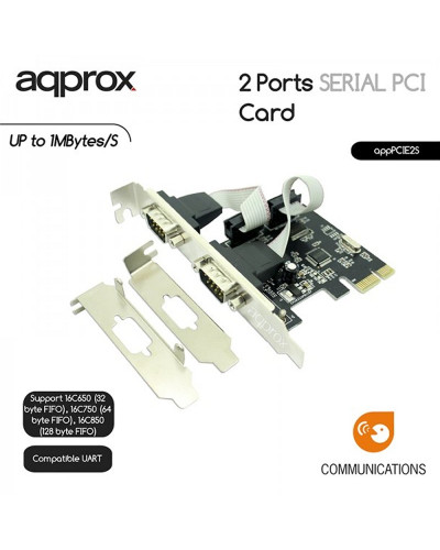 approx! APPPCIE2S Tarj. Cont. 2 Serie PCI-E LP&HP