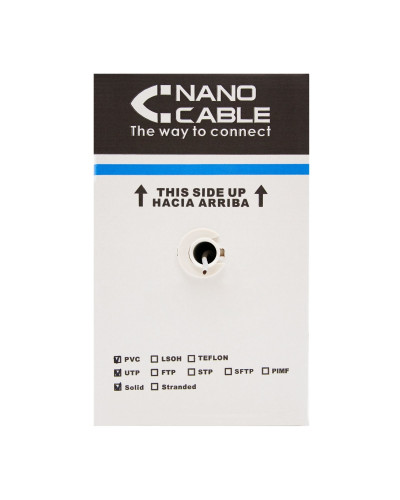 Nanocable Bobina  RJ45 CAT5E UTP Flexible 305Mts