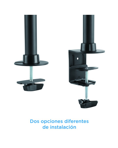 Tooq DB1327TN-B Soporte Monitor Mesa 3Brazos 13-27