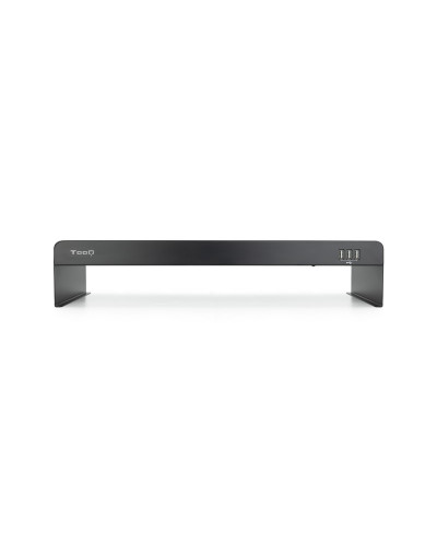 Tooq Soporte elevador monitor/portátil 3xUSB negro