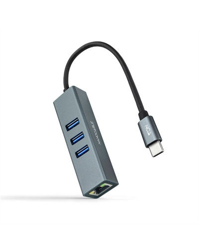 Nanocable Conversor USB-C Ethernet +3xUSB 3.0