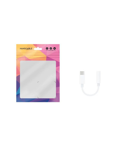 Nanocable Adaptador Audio USB-C-M a Jack-H, Blanco
