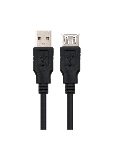 Nanocable Cable USB 2.0 Tipo-A M/H P Negro 1m
