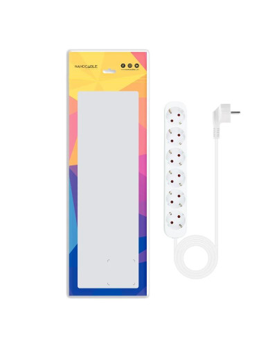 Nanocable Regleta de Enchufes 6 Tomas 1.4 m Blanco