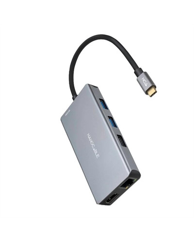 Nanocable Hub USB-C 3xUSB-A+2xHDMI+RJ45+TF+SD+PD
