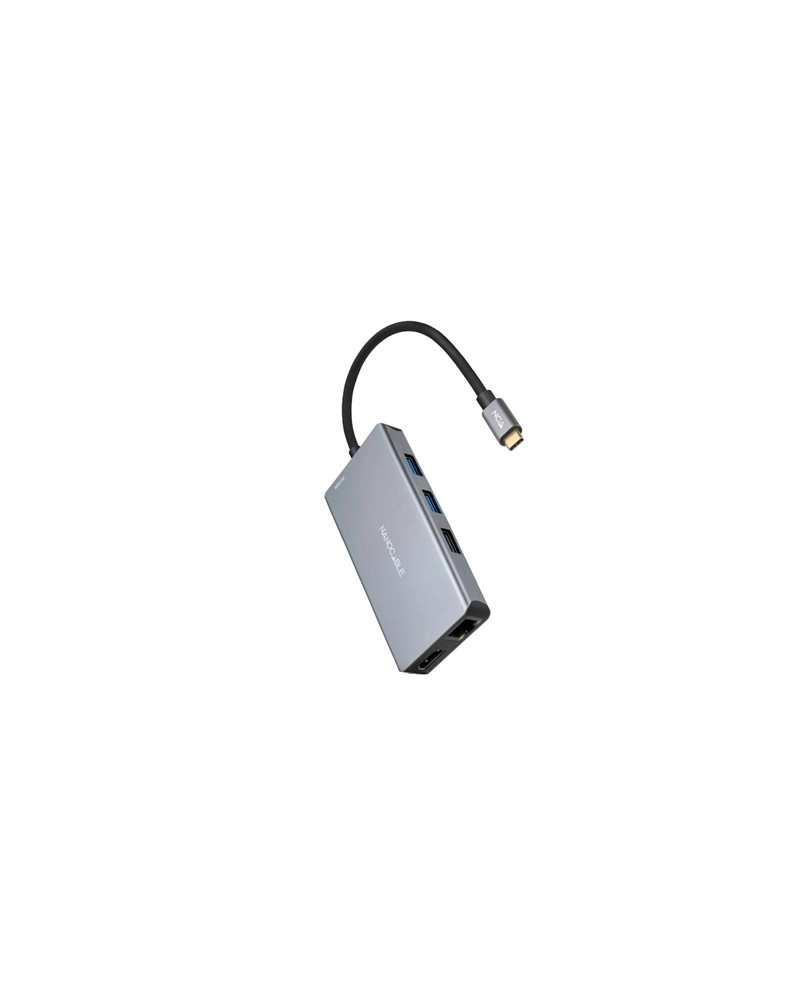 Nanocable Hub USB-C 3xUSB-A+2xHDMI+RJ45+TF+SD+PD