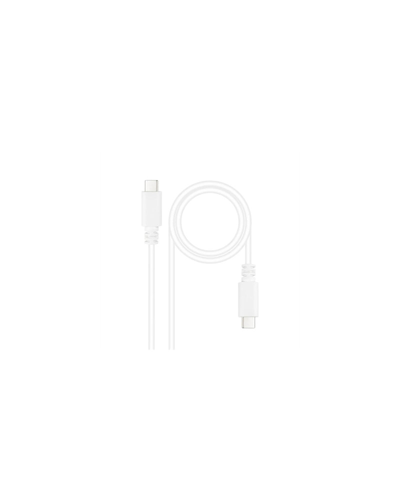Nanocable Cable USB2.0 3A USB-C/M-M 1.5 Blanco