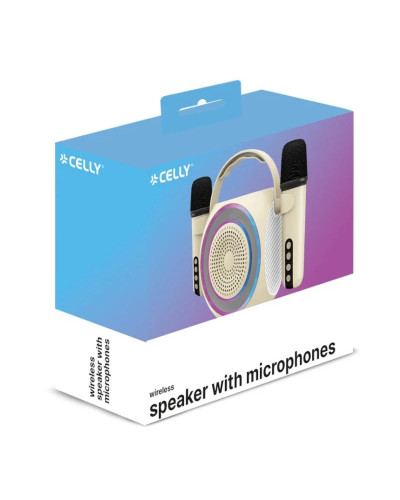 Celly Altavoz+2Micros PARTYMIC2WH Rgb