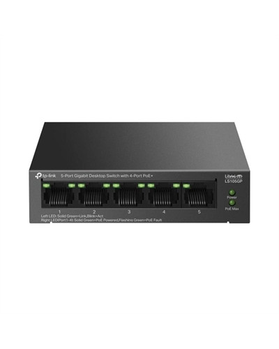 TP-Link LS105GP Switch 4xGb PoE+ 1xGb 65w