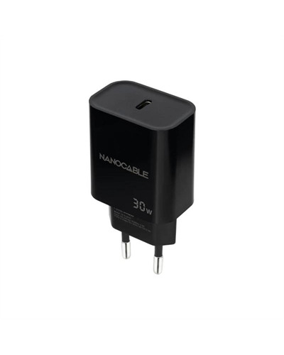 Nanocable Cargador pared USB-C PD 30W Negro