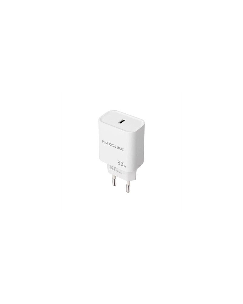 Nanocable Cargador pared USB-C PD 30W Blanco