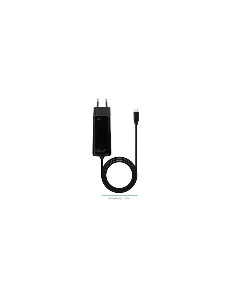 Tooq Cargador portátil GAN USB-C PD 65W Cúbico