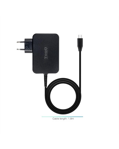 Tooq Cargador portátil GAN USB-C PD 100W Negro