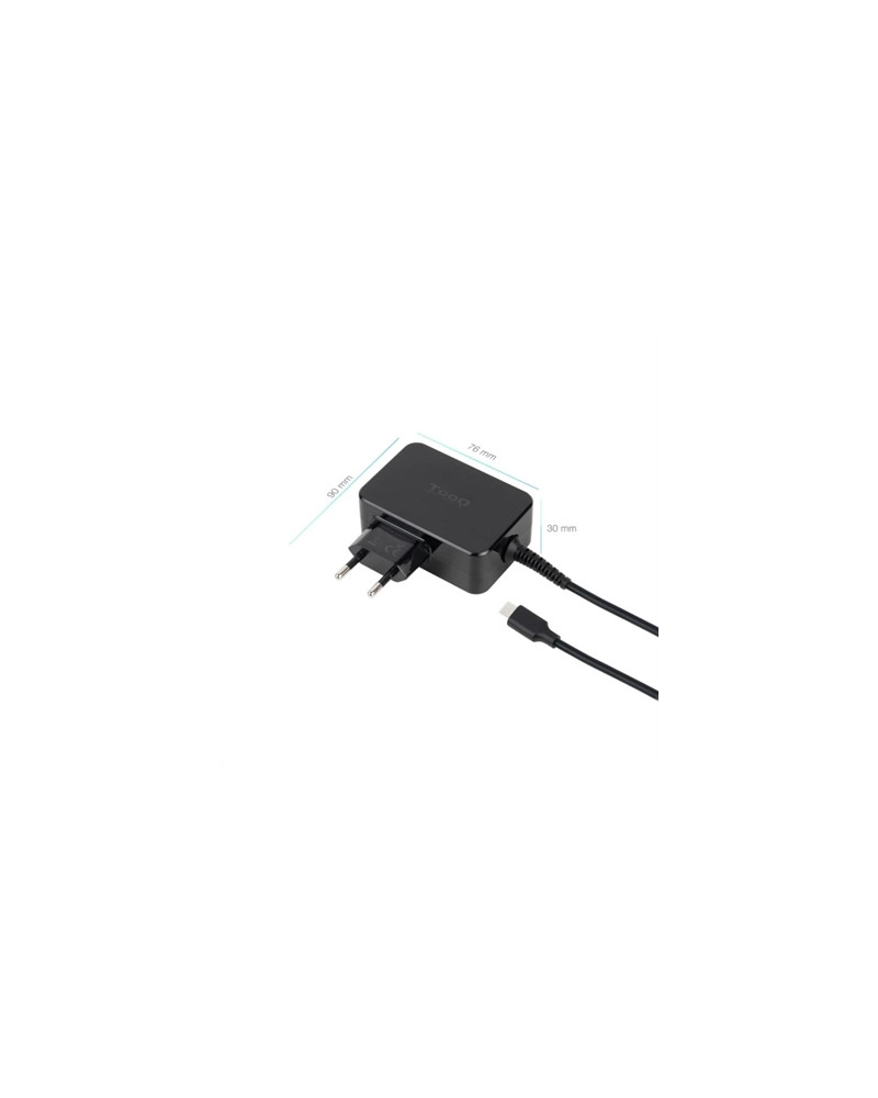 Tooq Cargador portátil GAN USB-C PD 45W Negro