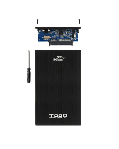 TooQ TQE-2522B caja HD 2.5" SATA3 USB 3.0 Negra