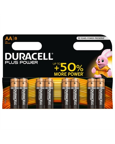 Duracell Plus Power Pila Alcalina AA LR6 Blister*8