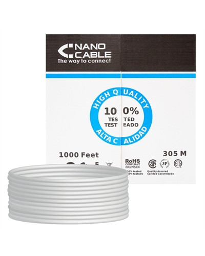 Nanocable Bobina Cable RJ45 CAT5 FTP Rigido 305M