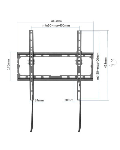iggual SPTV15 Soporte TV 21-75" 45kg pared Tilt