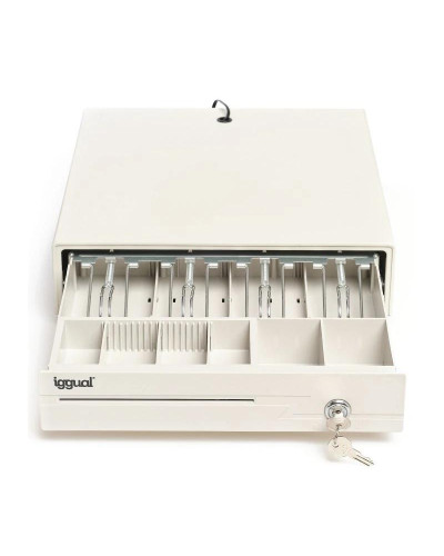 iggual Cajón portamonedas IRON-10W 38cm 4+6 blanco