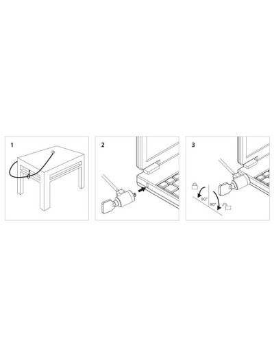 EWENT EW1242 Cable de Seguridad con llave