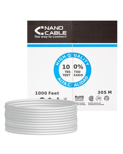 Nanocable Bobina Cable RJ45 CAT5E UTP Rigido 305M