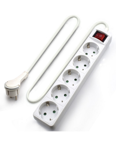 EWENT EW3955  Regleta 5 Tomas / 1 interruptor 1.5m
