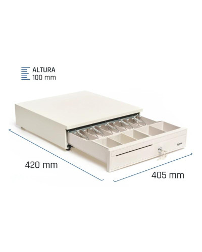 iggual Cajón portamonedas IRON-30W 42cm 5+5 blanco