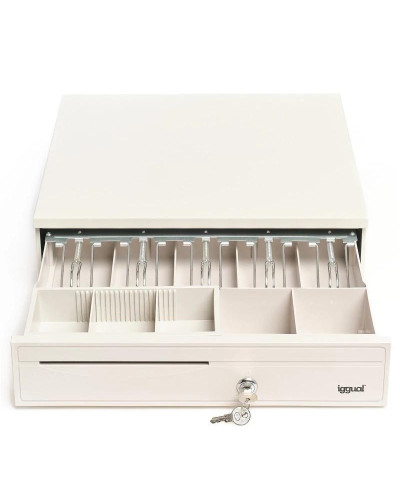 iggual Cajón portamonedas IRON-30W 42cm 5+5 blanco