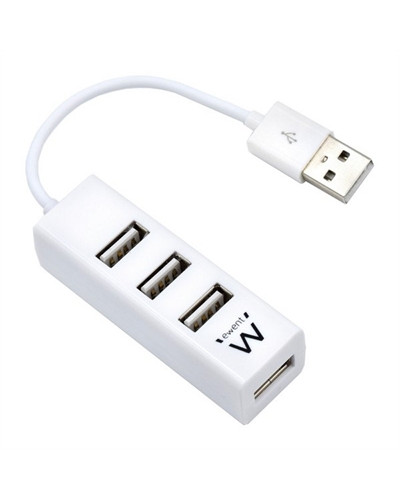 EWENT EW1122 MINI-HUB USB 4 PUERTOS BLANCO