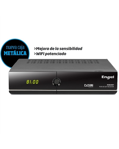 Engel RS8100Y Receptor Satélite HD PVR Wf/Eth