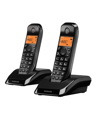 MOTOROLA S1202 Telefono DECT DUO Negro
