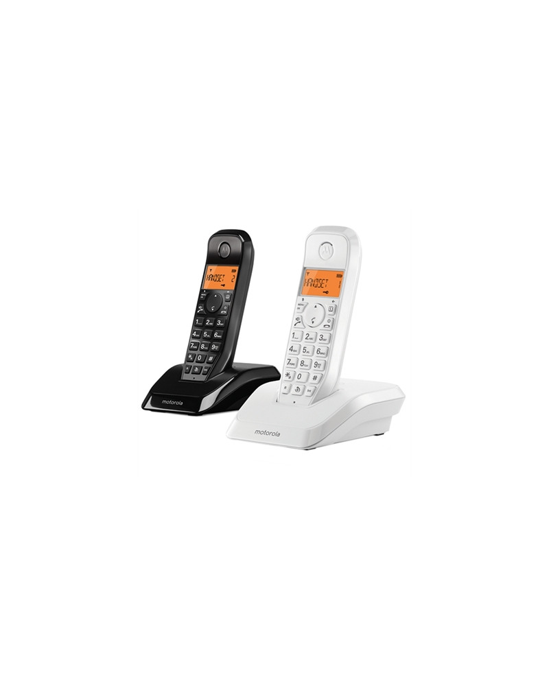 MOTOROLA S1202 Telefono DECT DUO Blanco / Negro