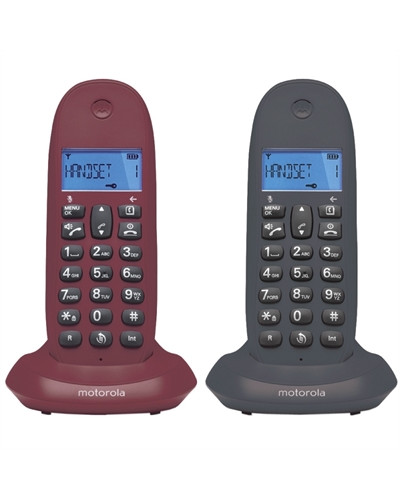MOTOROLA C1002 LB+ Telefono DECT DUO Gris-Granate
