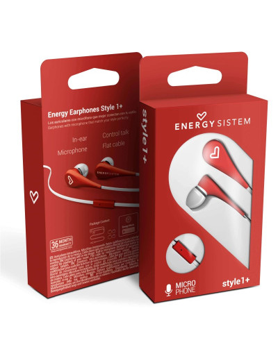 Energy Sistem Auricular Intrauditivo Style 1 Rojo
